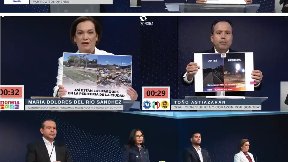 Candidatos de Hermosillo dan ‘guerra' de gráficos en el debate 